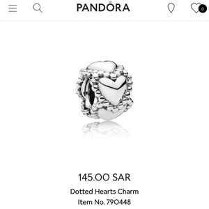 Pandora Dotted Hearts Charm